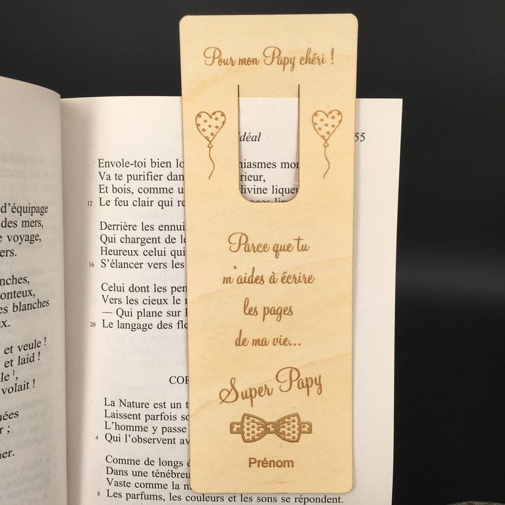 Marque-page En Bois Imprimé Guitare électrique - Cadeau Original Pour Lecteurs Et Musiciens