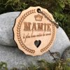 porte-clés personnalisé bois gravé mamie