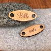 bijoux de chaussure personnalisés gravés en bois