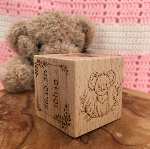 cube de naissance personnalisable koala