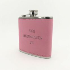 flasque personnalisable cuir rose