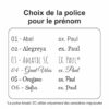 choix de la police de caractères décoration 1er noël