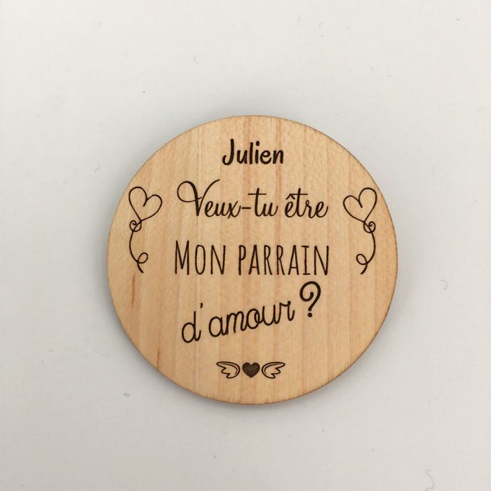 Magnet bois personnalisé - Ma Gravure Perso - Fabriqué en France