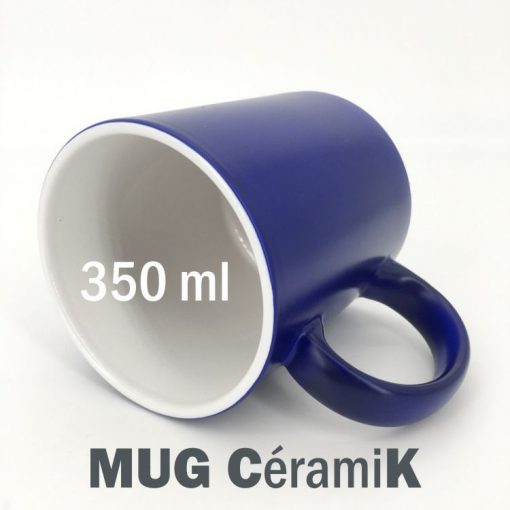 mug céramique personnalisé coloré bleu