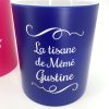 mug céramique personnalisé bleu blanc