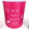 mug céramique personnalisé rose blanc