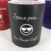 mug céramique personnalisé noir blanc