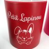 mug céramique personnalisé rouge blanc