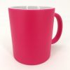 mug céramique personnalisé fuchsia blanc