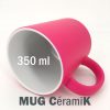 mug céramique personnalisé fuchsia blanc