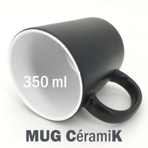 mug céramique personnalisé coloré noir