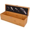 coffret vin sommelier bambou personnalisable ouvert