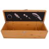coffret vin sommelier bambou personnalisable ouvert
