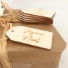 étiquettes bois cadeau de noël