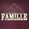 mot en bois personnalisé famille accrocher au mur