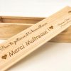 Plumier en bois personnalisé gravé cadeaux fin d'année scolaire