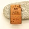 Porte-clés personnalisé en bois humoristique gravé merci Maître