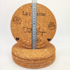 Dessous de plat liège personnalisé 18.5 cm de diamètre