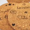 Dessous de plat liège personnalisé idée cadeau fête des mères